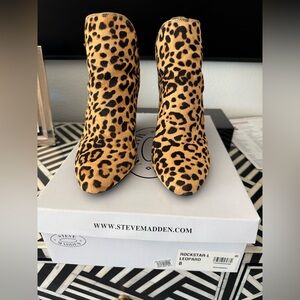 Steve Madden Animal Print Ankle Booties
